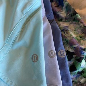 Lululemon Track That 5” shorts blues bundle sz16